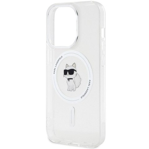 Etui na telefon iPhone 14 Pro Karl Lagerfeld Choupette MagSafe transparentne