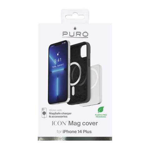 Etui na telefon iPhone 14 Plus / 15 Plus PURO ICON MAG MagSafe czarny