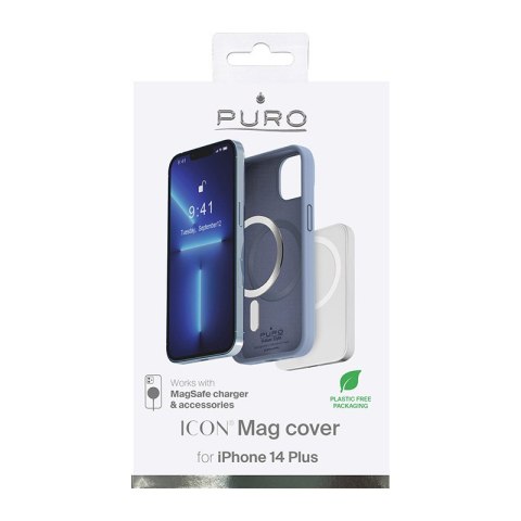 Etui na telefon iPhone 14 Plus / 15 Plus PURO ICON MAG MagSafe niebieski