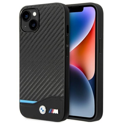 Etui BMW BMHCP14M22NBCK Apple iPhone 14 Plus / 15 Plus czarny/black Leather Carbon