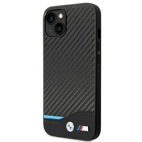 Etui BMW BMHCP14M22NBCK Apple iPhone 14 Plus / 15 Plus czarny/black Leather Carbon