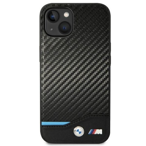 Etui BMW BMHCP14M22NBCK Apple iPhone 14 Plus / 15 Plus czarny/black Leather Carbon