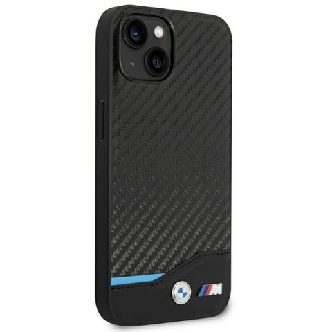 Etui BMW BMHCP14M22NBCK Apple iPhone 14 Plus / 15 Plus czarny/black Leather Carbon