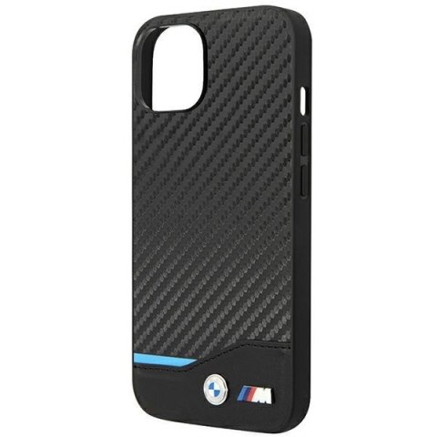 Etui BMW BMHCP14M22NBCK Apple iPhone 14 Plus / 15 Plus czarny/black Leather Carbon