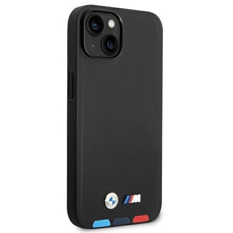 Etui BMW BMHCP14M22PTDK Apple iPhone 14 Plus / 15 Plus czarny/black Leather Stamp Tricolor