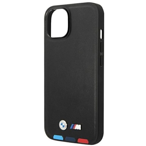 Etui BMW BMHCP14M22PTDK Apple iPhone 14 Plus / 15 Plus czarny/black Leather Stamp Tricolor