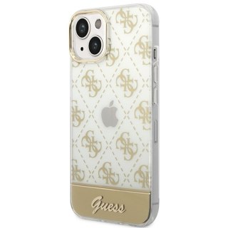 Etui na telefon iPhone 14 Plus / 15 Plus Guess złote hardcase 4G