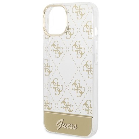 Etui na telefon iPhone 14 Plus / 15 Plus Guess złote hardcase 4G