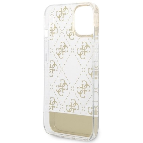 Etui na telefon iPhone 14 Plus / 15 Plus Guess złote hardcase 4G