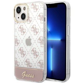 Etui na telefon iPhone 14 Plus / 15 Plus Guess różowe hardcase 4G Pattern