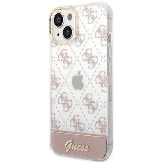 Etui na telefon iPhone 14 Plus / 15 Plus Guess różowe hardcase 4G Pattern