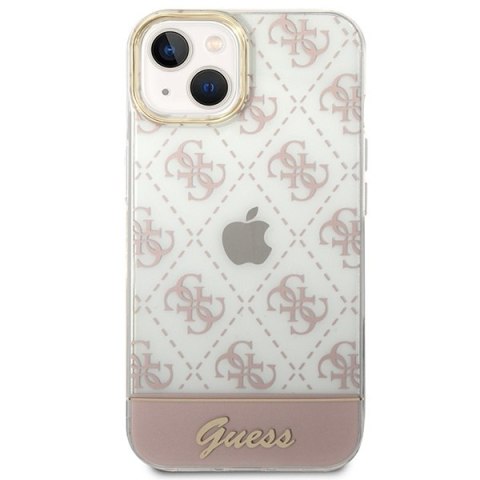 Etui na telefon iPhone 14 Plus / 15 Plus Guess różowe hardcase 4G Pattern