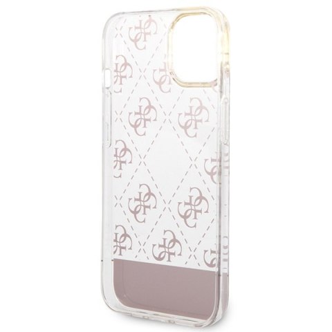 Etui na telefon iPhone 14 Plus / 15 Plus Guess różowe hardcase 4G Pattern