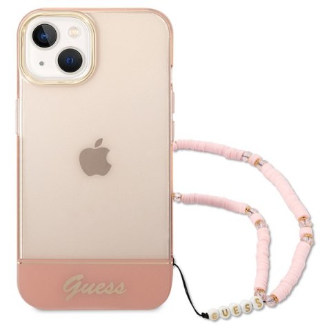 Etui na telefon iPhone 14 Plus / 15 Plus Guess różowe hardcase