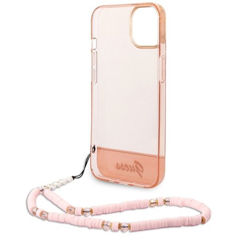 Etui na telefon iPhone 14 Plus / 15 Plus Guess różowe hardcase