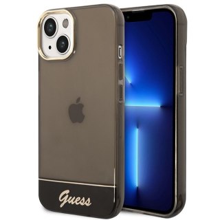 Etui na telefon iPhone 14 Plus/15 Plus Guess czarne hardcase Translucent