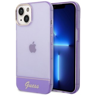 Etui na telefon iPhone 14 Plus/15 Plus Guess fioletowe hardcase Translucent