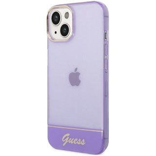 Etui na telefon iPhone 14 Plus/15 Plus Guess fioletowe hardcase Translucent