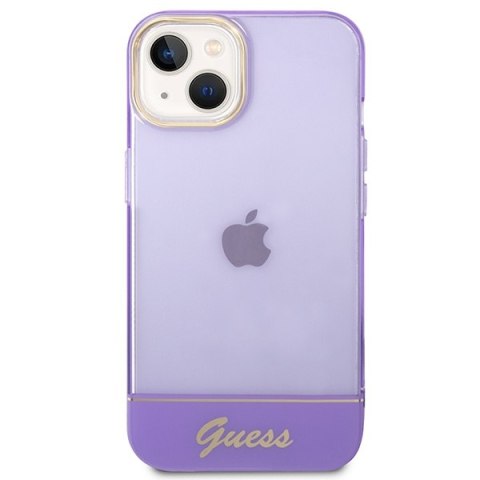 Etui na telefon iPhone 14 Plus/15 Plus Guess fioletowe hardcase Translucent