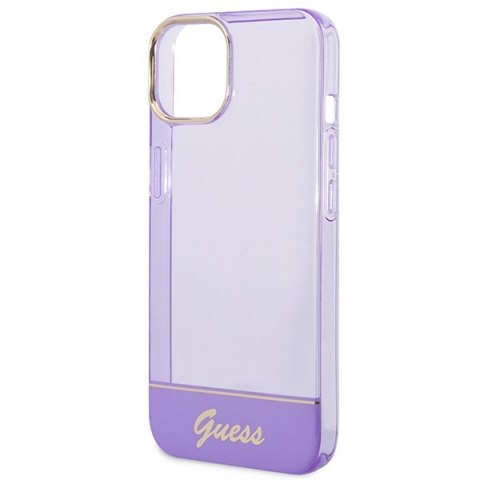 Etui na telefon iPhone 14 Plus/15 Plus Guess fioletowe hardcase Translucent