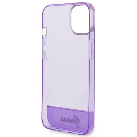 Etui na telefon iPhone 14 Plus/15 Plus Guess fioletowe hardcase Translucent