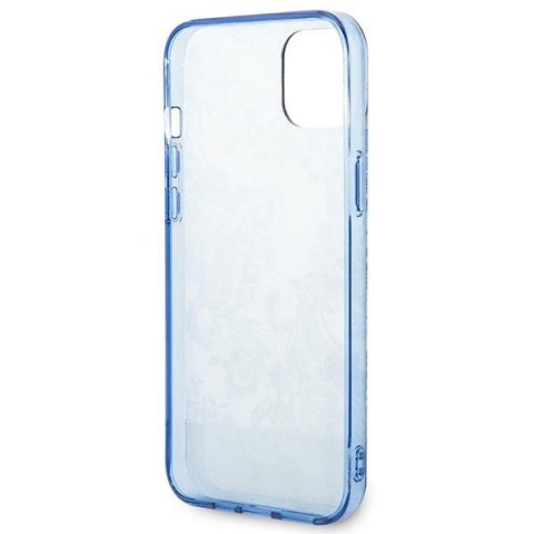 Etui na telefon iPhone 14 Plus / 15 Plus Guess niebieskie hardcase