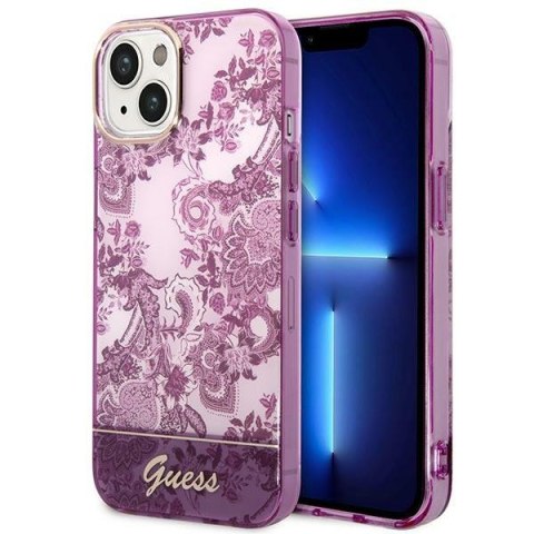 Etui na telefon iPhone 14 Plus / 15 Plus Guess fuksjowe Porcelain Collection