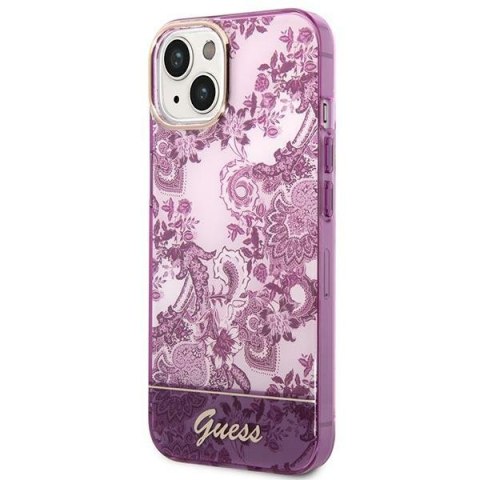 Etui na telefon iPhone 14 Plus / 15 Plus Guess fuksjowe Porcelain Collection