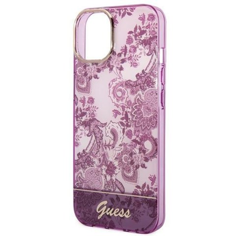 Etui na telefon iPhone 14 Plus / 15 Plus Guess fuksjowe Porcelain Collection