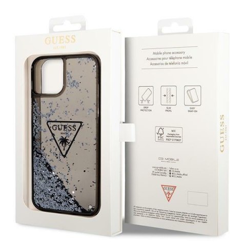 Etui na telefon iPhone 14 Plus/15 Plus Guess czarne hardcase Glitter