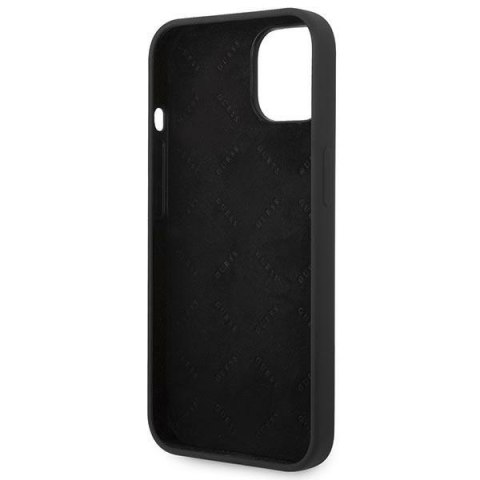 Etui na telefon iPhone 14 Plus/15 Plus Guess czarne hardcase silikonowe