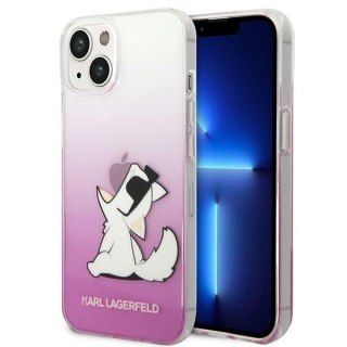 Etui na telefon iPhone 14 Plus / 15 Plus Karl Lagerfeld Choupette Fun różowe