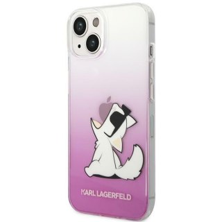 Etui na telefon iPhone 14 Plus / 15 Plus Karl Lagerfeld Choupette Fun różowe