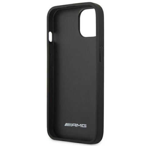 Etui na telefon iPhone 14 Plus/15 Plus Mercedes AMG czarny skórzany