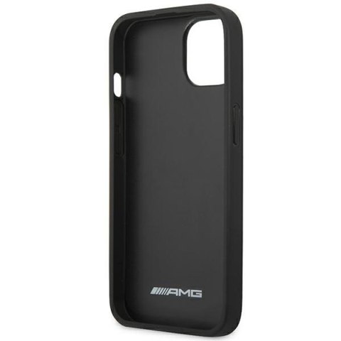 Etui na telefon iPhone 14 Plus / 15 Plus Mercedes AMG czarny skórzany