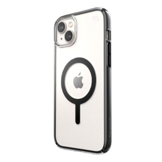 Etui iPhone 14 Plus / 15 Plus Speck Presidio Perfect-Clear Impact Geometry MagSafe MICROBAN przezroczyste / czarne