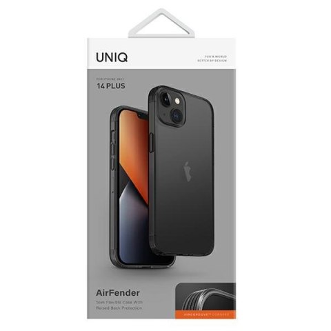 Etui na telefon iPhone 14 Plus / 15 Plus UNIQ Air Fender szary