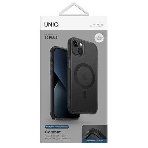 Etui na telefon iPhone 14 Plus / 15 Plus UNIQ Combat MagClick czarny