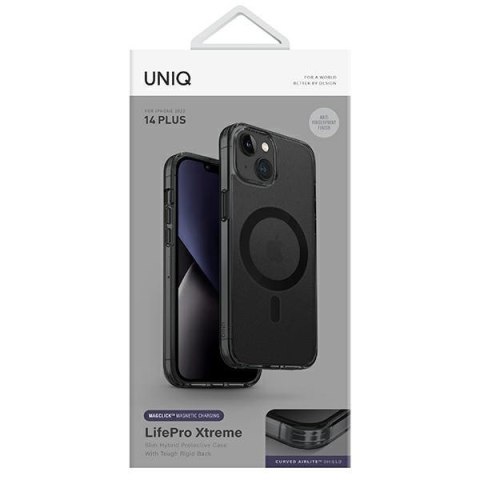 Etui na telefon iPhone 14 Plus / 15 Plus UNIQ LifePro czarny Magclick