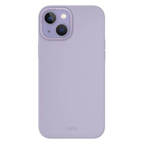 Etui na telefon iPhone 14 Plus / 15 Plus UNIQ Lino lilak - stylowe i trwałe