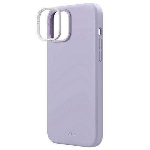 Etui na telefon iPhone 14 Plus / 15 Plus UNIQ Lino lilak - stylowe i trwałe