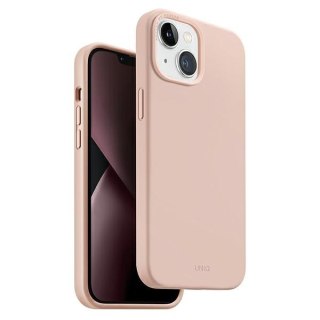 Etui iPhone 14 Plus / 15 Plus UNIQ Lino Hue różowy