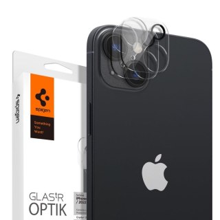 Szkło hartowane na aparat Spigen Optik.tr Camera Protector Apple iPhone 14/14 Plus Crystal Clear [2 PACK]