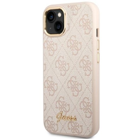 Etui na telefon iPhone 14 Plus / 15 Plus Guess różowe hardcase 4G