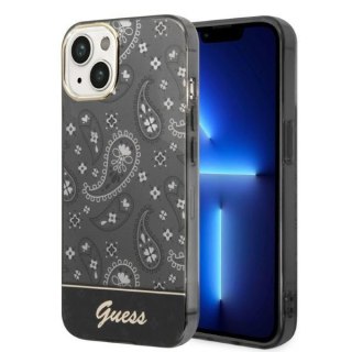 Etui na telefon iPhone 14 Plus / 15 Plus Guess Bandana Paisley czarne