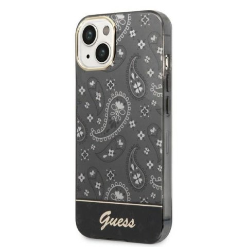 Etui na telefon iPhone 14 Plus / 15 Plus Guess Bandana Paisley czarne