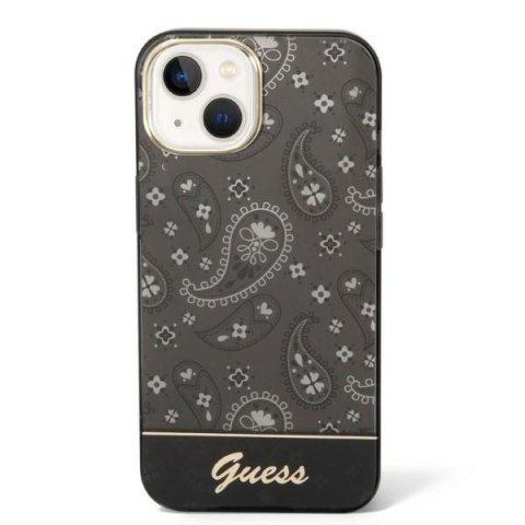 Etui na telefon iPhone 14 Plus / 15 Plus Guess Bandana Paisley czarne