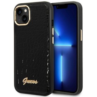 Etui na telefon iPhone 14 Plus / 15 Plus Guess Croco Hardcase czarne