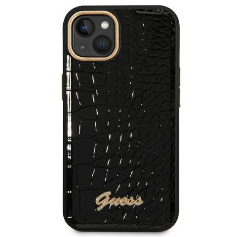 Etui na telefon iPhone 14 Plus / 15 Plus Guess Croco Hardcase czarne