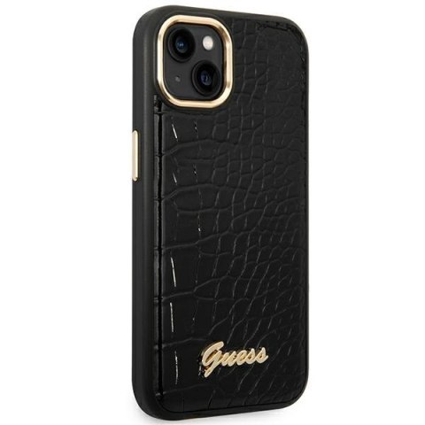 Etui na telefon iPhone 14 Plus / 15 Plus Guess Croco Hardcase czarne